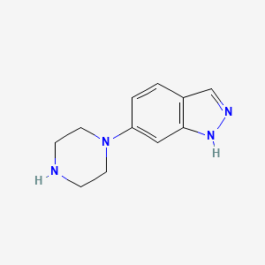 6-(Piperazin-1-yl)-1H-indazole chemical structure (CAS 763910-07-2)