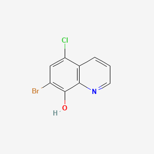 7-Bromo-5-chloroquinolin-8-ol chemical structure (CAS 7640-33-7)
