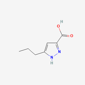 3-Propyl-1H-pyrazole-5-carboxylic acid chemical structure (CAS 76424-47-0)