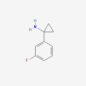 1-(3-Fluorophenyl)cyclopropanamine chemical structure (CAS 764647-70-3)
