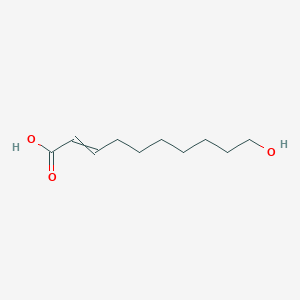 10-Hydroxydec-2-enoic acid chemical structure (CAS 765-01-5)