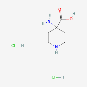 4-Aminopiperidine-4-carboxylic acid dihydrochloride chemical structure (CAS 76508-73-1)