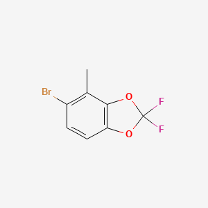 5-Bromo-2,2-difluoro-4-methylbenzo[d][1,3]dioxole chemical structure (CAS 765300-02-5)