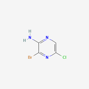 3-Bromo-5-chloropyrazin-2-amine chemical structure (CAS 76537-18-3)