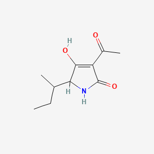 3-Acetyl-5-(sec-butyl)-4-hydroxy-1,5-dihydro-2H-pyrrol-2-one chemical structure (CAS 76562-67-9)