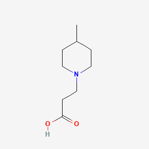 3-(4-Methylpiperidin-1-yl)propanoic acid chemical structure (CAS 765891-92-7)