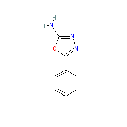 5-(4-Fluorophenyl)-1,3,4-oxadiazol-2-amine chemical structure (CAS 7659-07-6)