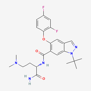 Emprumapimod chemical structure (CAS 765914-60-1)