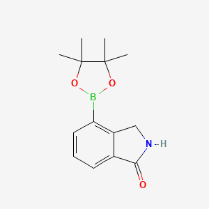 4-(4,4,5,5-Tetramethyl-1,3,2-dioxaborolan-2-yl)isoindolin-1-one chemical structure (CAS 765948-78-5)