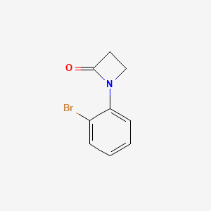 1-(2-Bromophenyl)azetidin-2-one chemical structure (CAS 7661-23-6)