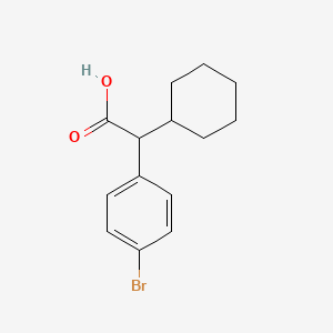 2-(4-Bromophenyl)-2-cyclohexylacetic acid chemical structure (CAS 76618-93-4)