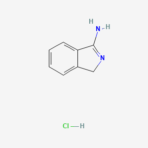 1H-Isoindol-3-amine hydrochloride chemical structure (CAS 76644-74-1)