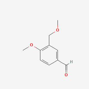 4-Methoxy-3-(methoxymethyl)benzaldehyde chemical structure (CAS 76646-41-8)