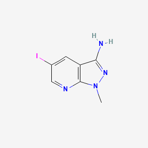 5-Iodo-1-methyl-1H-pyrazolo[3,4-b]pyridin-3-amine chemical structure (CAS 766515-35-9)