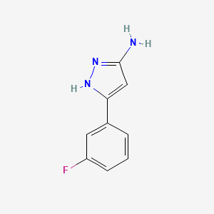 5-Amino-3-(3-fluorophenyl)pyrazole chemical structure (CAS 766519-89-5)