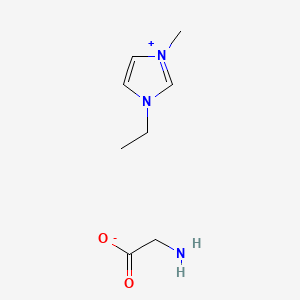 1-Ethyl-3-methylimidazolium aminoacetate chemical structure (CAS 766537-74-0)