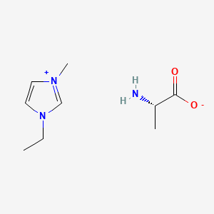 1-Ethyl-3-methylimidazolium (S)-2-aminopropionate chemical structure (CAS 766537-81-9)