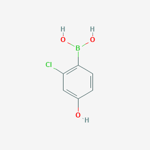 2-Chloro-4-hydroxyphenylboronic acid chemical structure (CAS 766549-26-2)