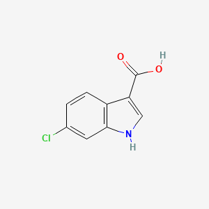 6-Chloro-1H-indole-3-carboxylic acid chemical structure (CAS 766557-02-2)
