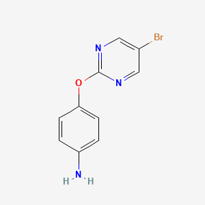 4-((5-Bromopyrimidin-2-yl)oxy)aniline chemical structure (CAS 76660-37-2)