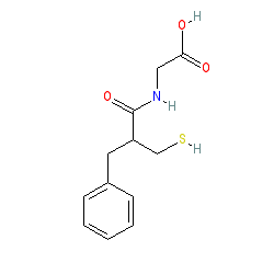 2-(2-Benzyl-3-mercaptopropanamido)acetic acid chemical structure (CAS 76721-89-6)