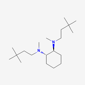 (1S,2S)-N1,N2-Bis(3,3-dimethylbutyl)-N1,N2-dimethylcyclohexane-1,2-diamine chemical structure (CAS 767291-67-8)