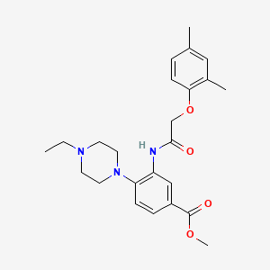 Methyl 3-(2-(2,4-dimethylphenoxy)acetamido)-4-(4-ethylpiperazin-1-yl)benzoate chemical structure (CAS 767299-99-0)