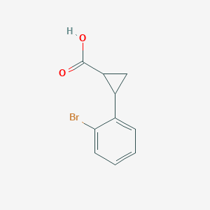 2-(2-Bromophenyl)cyclopropanecarboxylic acid chemical structure (CAS 767359-25-1)