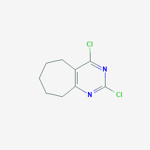 2,4-Dichloro-6,7,8,9-tetrahydro-5H-cyclohepta[d]pyrimidine chemical structure (CAS 76780-96-6)