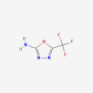 5-(Trifluoromethyl)-1,3,4-oxadiazol-2-amine chemical structure (CAS 768-29-6)