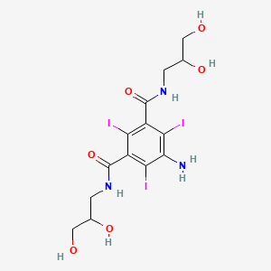 5-Amino-N1,N3-bis(2,3-dihydroxypropyl)-2,4,6-triiodoisophthalamide chemical structure (CAS 76801-93-9)