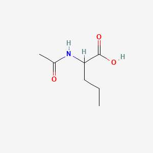 2-Acetamidopentanoic acid chemical structure (CAS 7682-15-7)