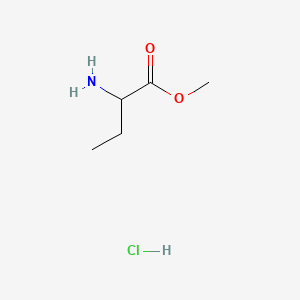 Methyl 2-aminobutanoate hydrochloride chemical structure (CAS 7682-18-0)