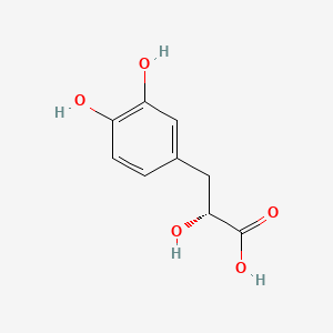 (R)-3-(3,4-Dihydroxyphenyl)-2-hydroxypropanoic acid chemical structure (CAS 76822-21-4)