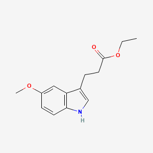 Ethyl 3-(5-methoxy-1H-indol-3-yl)propanoate chemical structure (CAS 76834-78-1)