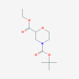 Ethyl 4-Boc-2-morpholinecarboxylate chemical structure (CAS 768371-16-0)