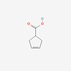 Cyclopent-3-enecarboxylic acid chemical structure (CAS 7686-77-3)