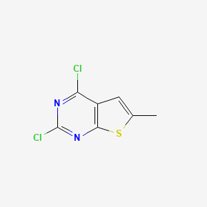 2,4-Dichloro-6-methylthieno[2,3-d]pyrimidine chemical structure (CAS 76872-23-6)