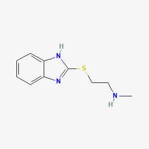 2-((1H-Benzo[d]imidazol-2-yl)thio)-N-methylethan-1-amine chemical structure (CAS 769055-86-9)