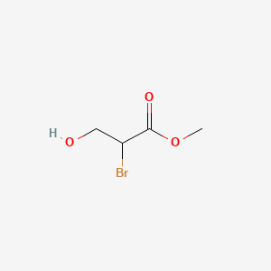 Methyl 2-bromo-3-hydroxypropanoate chemical structure (CAS 7691-28-3)