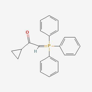 1-Cyclopropyl-2-(triphenyl-lambda5-phosphanylidenE)ethan-1-one chemical structure (CAS 7691-76-1)