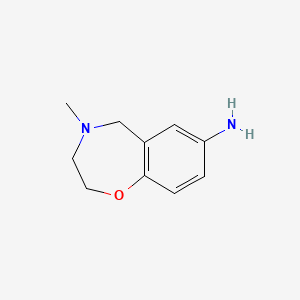 4-Methyl-2,3,4,5-tetrahydrobenzo[f][1,4]oxazepin-7-amine chemical structure (CAS 769103-86-8)