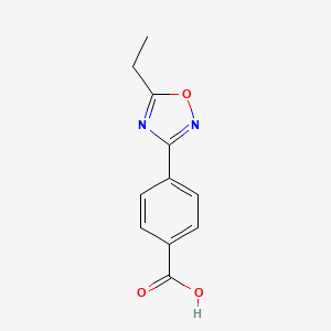 4-(5-Ethyl-1,2,4-oxadiazol-3-yl)benzoic acid chemical structure (CAS 769132-76-5)