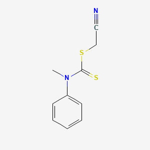 Cyanomethyl methyl(phenyl)carbamodithioate chemical structure (CAS 76926-16-4)