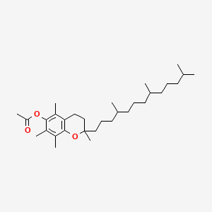 2,5,7,8-Tetramethyl-2-(4,8,12-trimethyltridecyl)chroman-6-yl acetate chemical structure (CAS 7695-91-2)
