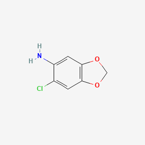 6-Chlorobenzo[d][1,3]dioxol-5-amine chemical structure (CAS 76958-07-1)