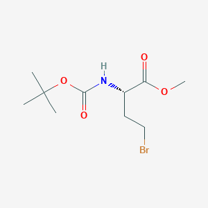 Methyl (S)-2-(Boc-amino)-4-bromobutyrate chemical structure (CAS 76969-87-4)
