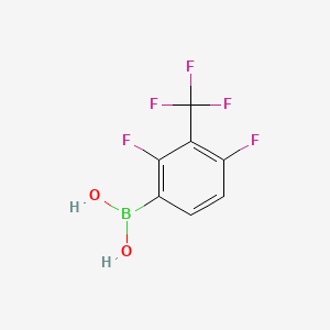 (2,4-Difluoro-3-(trifluoromethyl)phenyl)boronic acid chemical structure (CAS 769937-40-8)