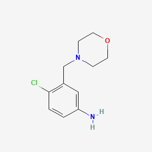 4-Chloro-3-(morpholinomethyl)aniline chemical structure (CAS 769961-16-2)