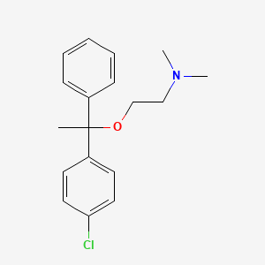 2-(1-(4-Chlorophenyl)-1-phenylethoxy)-N,N-dimethylethan-1-amine chemical structure (CAS 77-38-3)